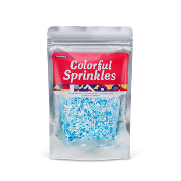 Sprinkles For Cake Decorating, Edible Blue Sprinkles Topper, Cookie Sprinkles For Cupcakes, Candy, Cream, Chocolate Cake Decorat