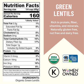 Mountain High Organics Certified Organic Green Lentils, 400 Ounce (Pack of 1) - Healthy, Nutritious Legume for Cooking and Baking