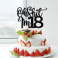 Black Flash Oh Shit I'M 18 Cake Topper, Happy 18Th Birthday/Cheers To 18 Years/Sweet 18, Funny 18Th Birthday Party Decorations S
