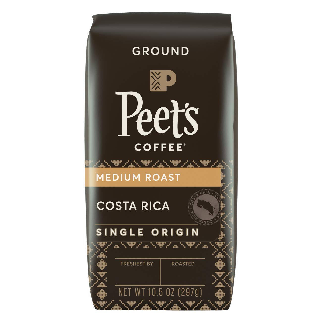 Peets Coffee People & Planet, Costa Rica Finca La Hilda, Ground Medium Roast, Single Origin, Single-farm flavor notes of black 