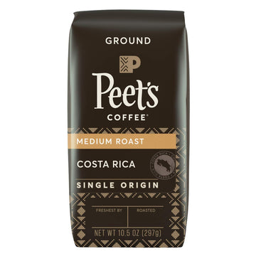 Peets Coffee People & Planet, Costa Rica Finca La Hilda, Ground Medium Roast, Single Origin, Single-farm flavor notes of black 