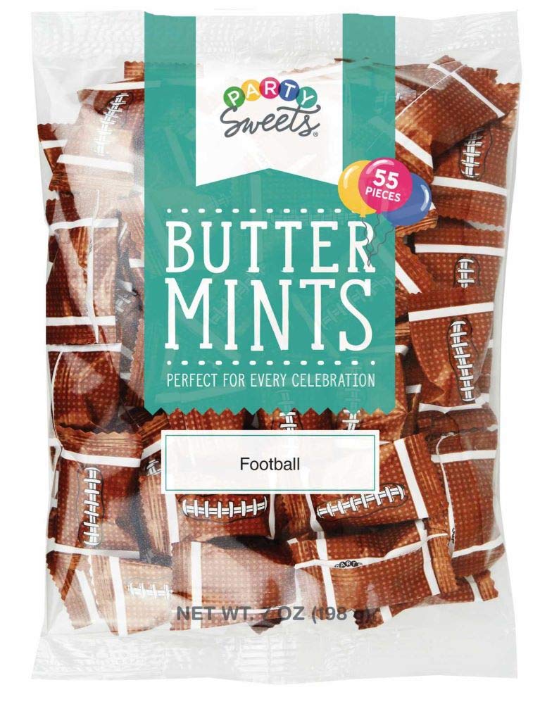 Party Sweets Football Buttermints, Appx 300 Mints, 7-Ounce Bags (Pack Of 6)
