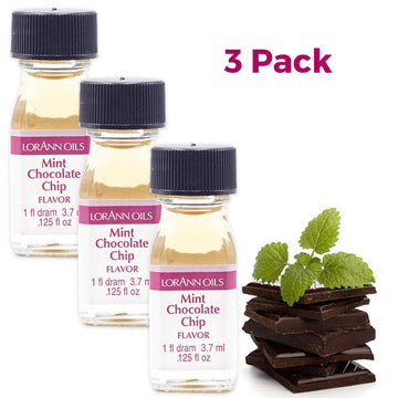 Lorann Mint Chocolate Chip Ss Flavor Flavor, 1 Dram Bottle (.0125 Fl Oz - 3.7Ml - 1 Teaspoon) - 2 Pack
