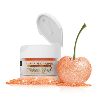Bakell - Pumpkin Orange Tinker Dust (5g, 1x Jar) Edible Glitter for Food, Desserts, and Beverages!