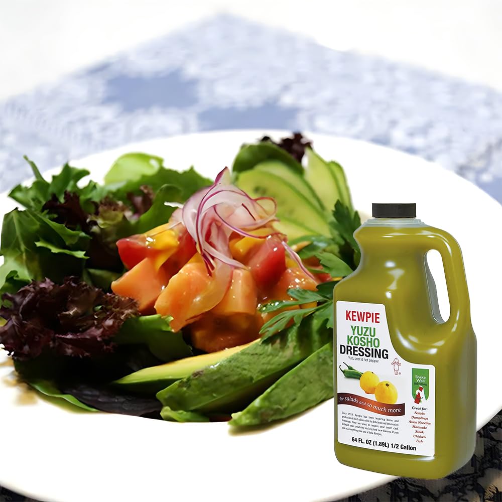 [Kewpie] Yuzu Kosho Dressing | Authentic Japanese Citrus & Jalapeno Blend | Versatile Marinade & Sauce | Trusted Brand For Profe