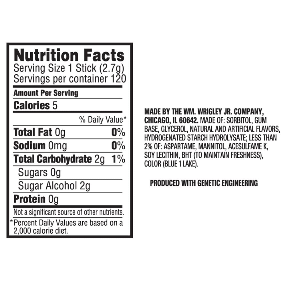 EXTRA Gum Peppermint, Sugar-Free Chewing Gum Bulk, 8 Ct Box, Pack of 6 (48 Count)