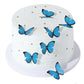 48Pcs Blue Edible Butterfly Cake Toppers Wafer Paper Butterflies For Cake Decorations Blue Butterfly Cupcake Toppers For Birthda