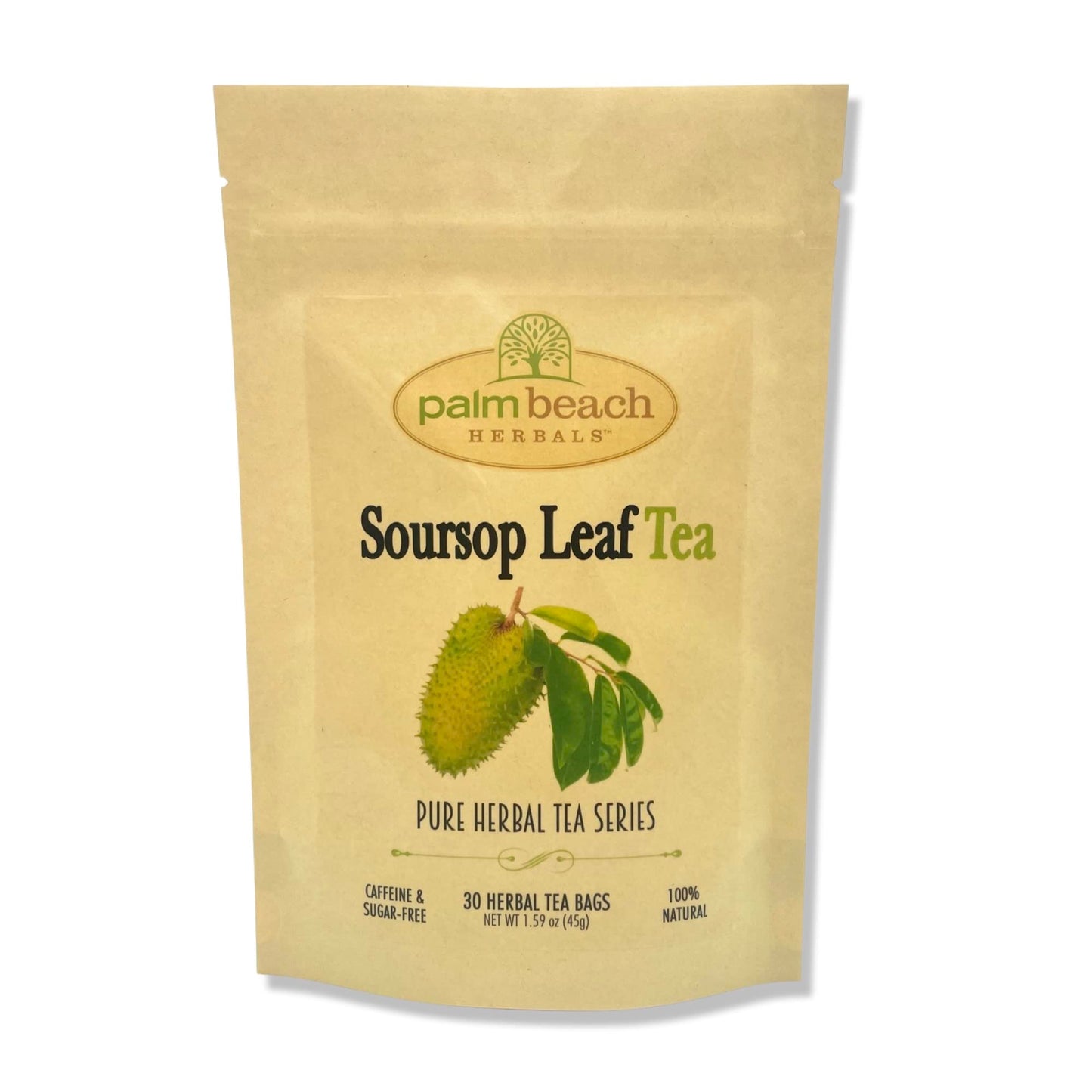Palm Beach Medicinal Herbs Soursop Leaf Tea - Herbal Tea Series, 30 Count