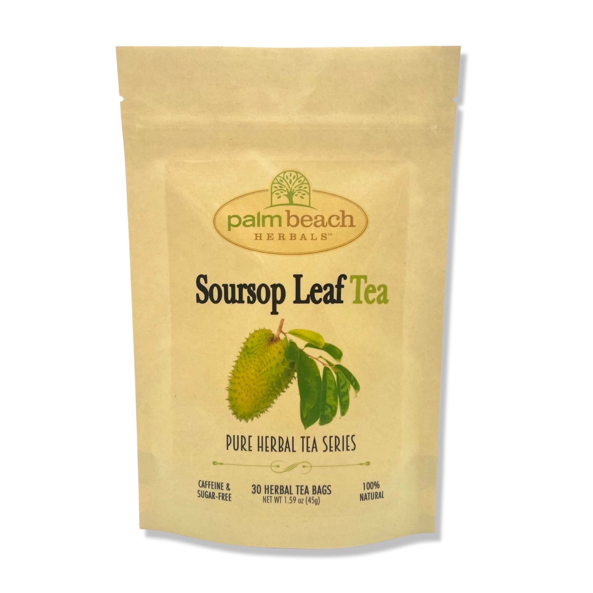 Palm Beach Medicinal Herbs Soursop Leaf Tea - Herbal Tea Series, 30 Count