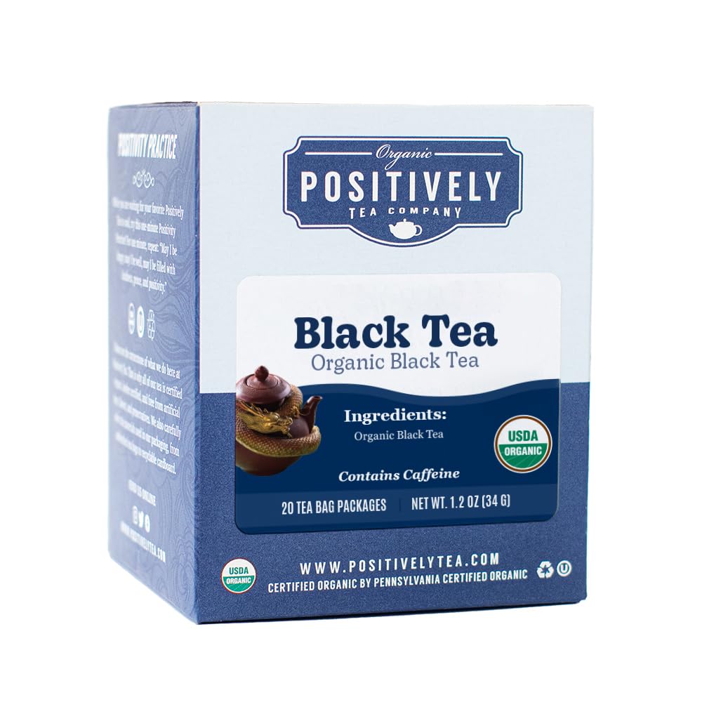 Organic Positively Tea Company  Organic Black Tea Bags  20 Count
