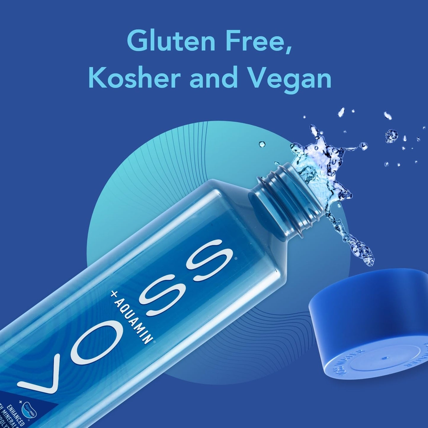 VOSS Aquamin Enhanced Water - Pack of 12 Bottles, 850ml Each - Purified Hydrating Water with 74 Trace Minerals & Electrolytes