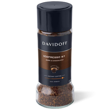 Davidoff Espresso 57 Instant Coffee - Dark And Chocolatey - Intense Roast With A Smooth Aroma - 100% Arabica Beans - 11/12 Inten