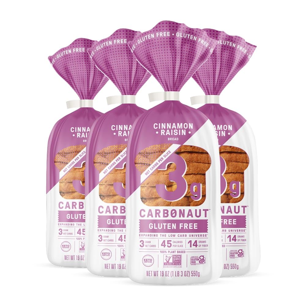 Carbonaut Gluten Free Bread, Low Carb Bread, Keto Bread, Keto-Certified Food, Snack, Meals, Non-Gmo, Vegan (Gluten Free Low Carb