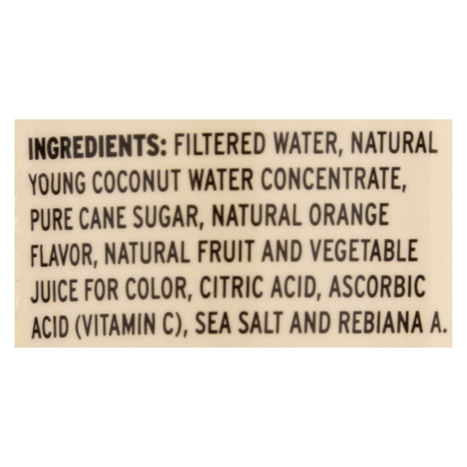 Coco5 Coconut Water - Orange - Case of 12-16.9 fl oz