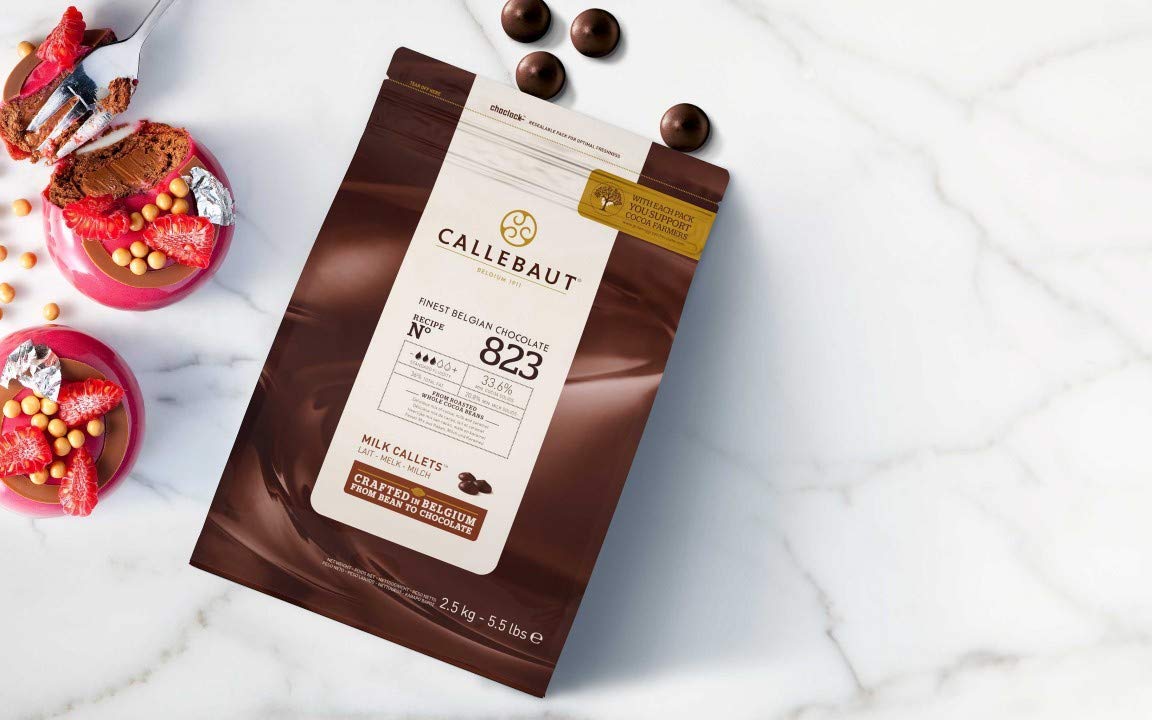 Callebaut No 823 Finest Belgian Milk Chocolate Callets Couverture 33.6% - 1Kg