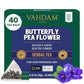 VAHDAM Butterfly Pea Flower Tea Bags - Vegan, Non-GMO, 40 Pyramid Teabags, Biodegradable for Iced Tea, Cooking & Cocktails