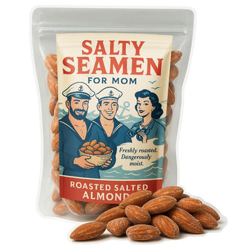 Gears Out Roasted Salted Almonds - Funny Gag Gift for Moms - Nautical Theme Snack - 4 x 8 x 0.44 inches