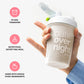 Oats Overnight Peach Upside Down Cake Breakfast Shake - 20g Protein, Gluten Free, 2.7 oz (8 Pack + BlenderBottle)