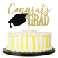 Palasasa Congrats Grad Cake Topper, 2024 Graduate Party Decorations (Gold 6.6Inch)