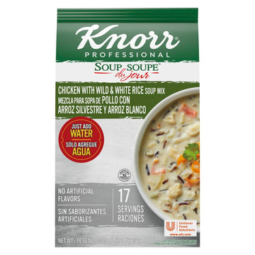 Knorr Professional Soup du Jour Chicken with Wild and White Rice Soup Mix No added MSG, 0g Trans Fat per Serving, Just Add Water