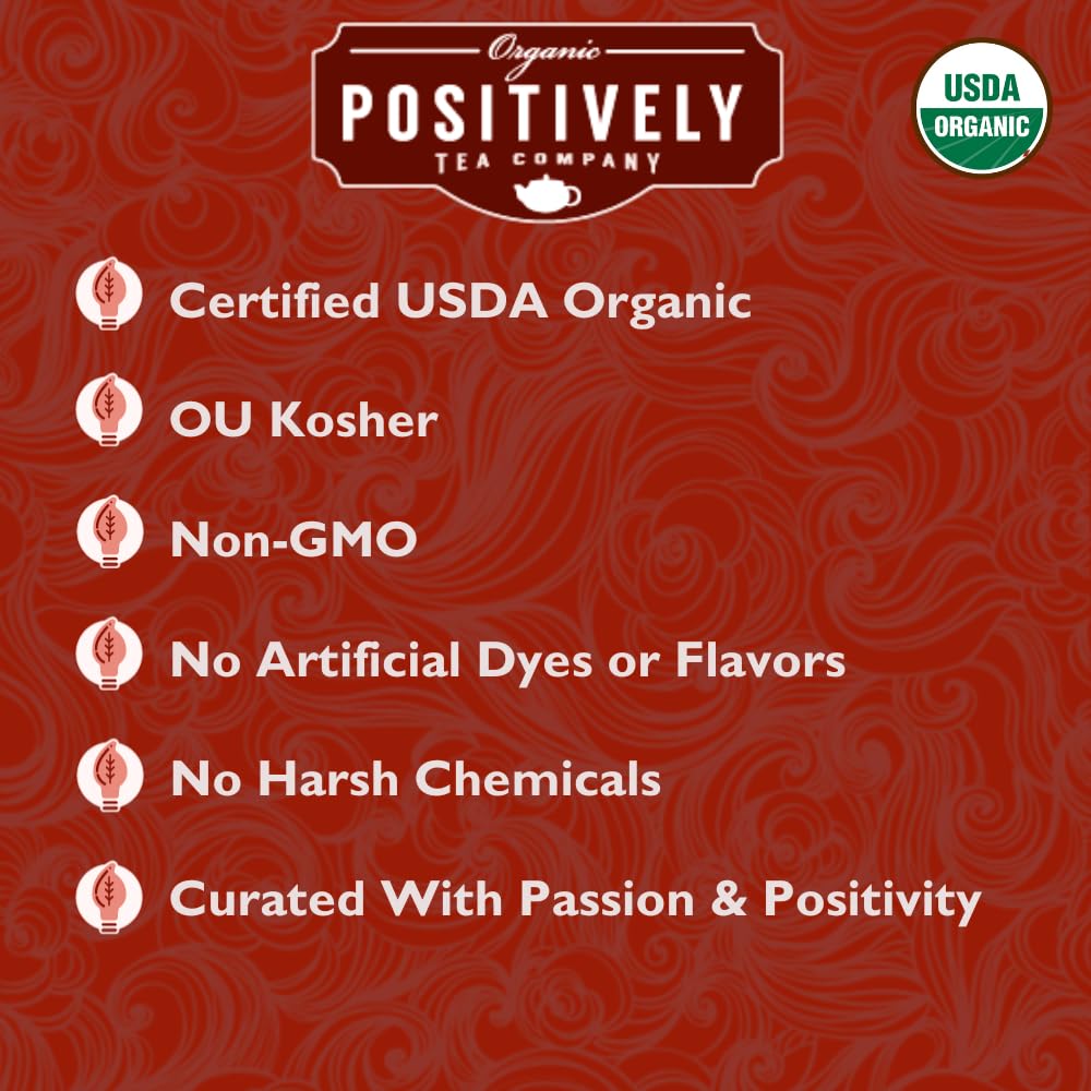 Organic Positively Tea Company, English Breakfast Black Tea, Loose Leaf, 4 Ounce
