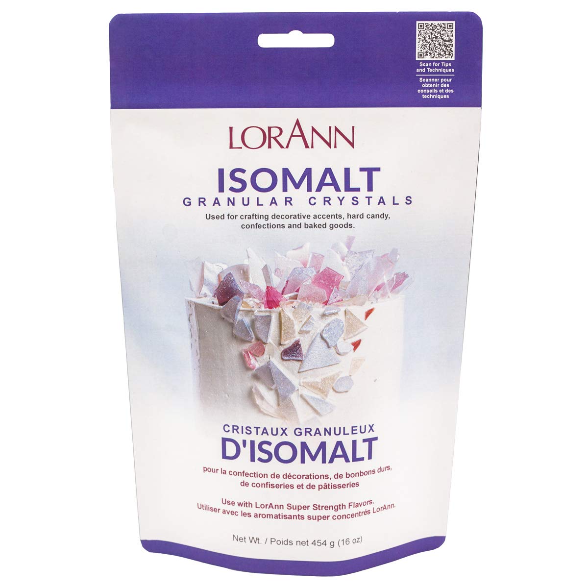Lorann Oils Isomalt Sugar Substitute (Granular) - Sugar Substitute For Baking, 1 Lb - Isomalt Ready To Use - Clear & Non-Crystal