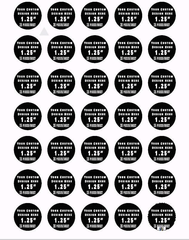 EPOC-PRINT Custom Edible Image Cupcake Toppers, 1.25 Rectangular, Multi-Color, Frosting Sheet, 35 Pieces per Sheet