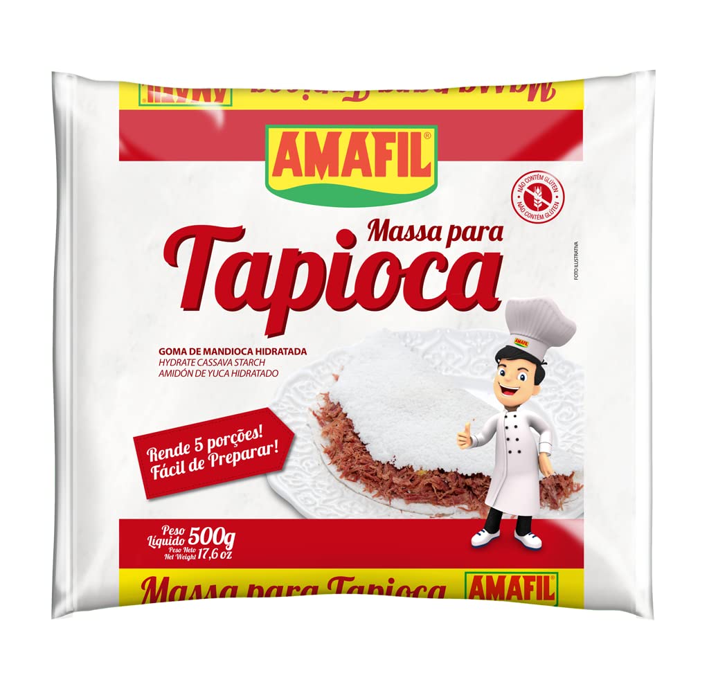 Tapioca Flour Hydrated Gluten Free 17.6 Oz ( Pack Of 2 ) Massa Para Tapioca - Amafil