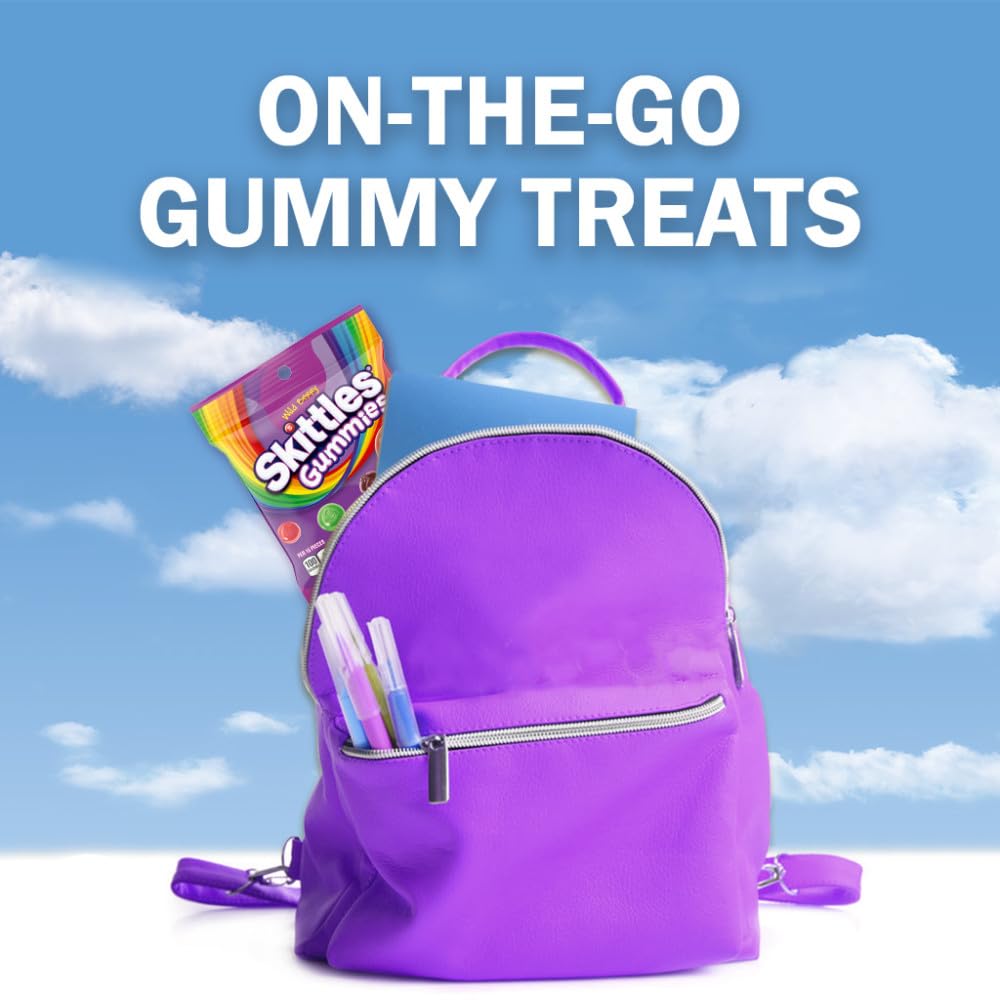 SKITTLES Gummies Wild Berry Fruit Gummy Candy  4.2 Oz Bags (Pack of 12)