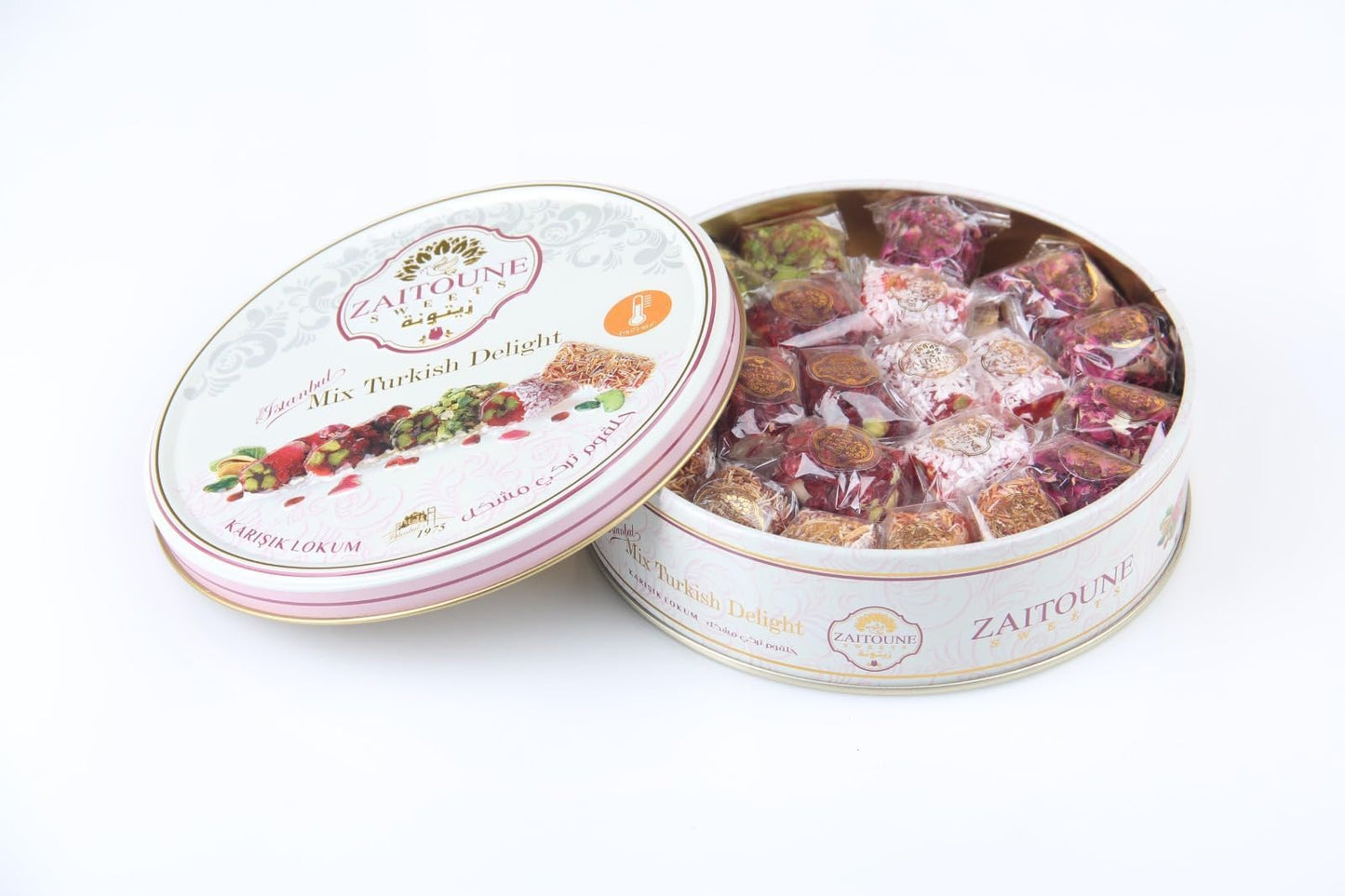 Zaitoune Premium Pistachio Turkish Delight - Handmade Turkish Sweet Authentic Turkish Lokum - Perfect For Dessert Or Gift, 250G
