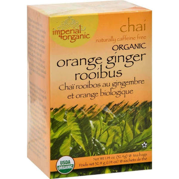 Uncle Lees Tea - Imperial Chai Organic Orange Ginger Rooibus Caffeine Free - 18 Tea Bags