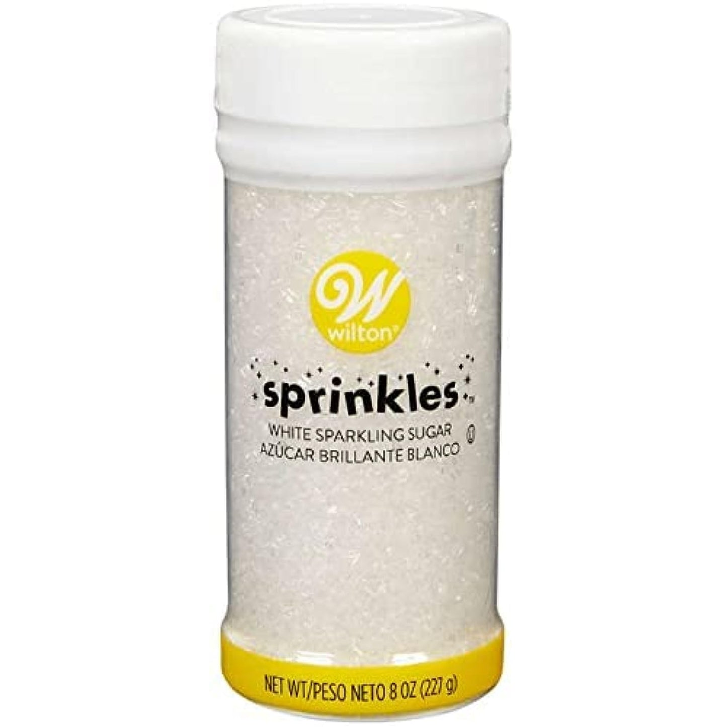 Wilton White Sparkling Sugar, Glamour White Sprinkles For Cakes & Cookies, 8 Oz.