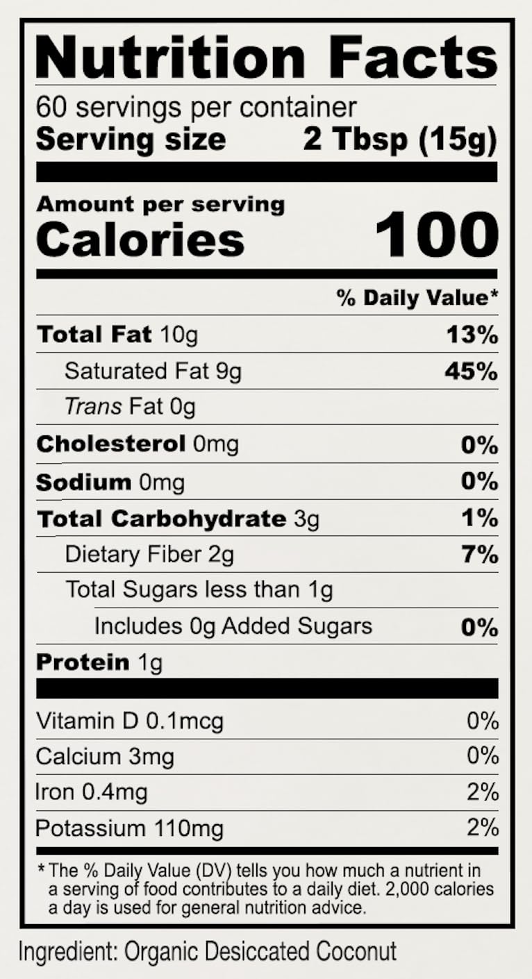 Anthonys Organic Shredded Coconut, 2 lb, Unsweetened, Gluten Free, Non GMO, Vegan, Keto Friendly