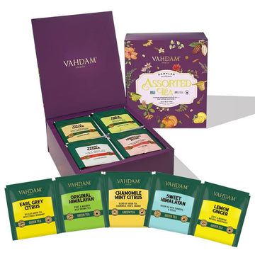 VAHDAM Assorted Tea Gift Sets - 25 Flavors - Tea Bags Variety