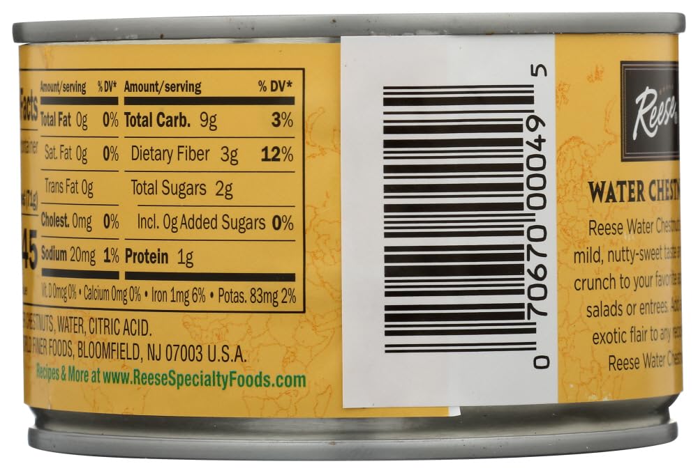 Reese Whole Water Chestnuts-8 Oz-2 Pack