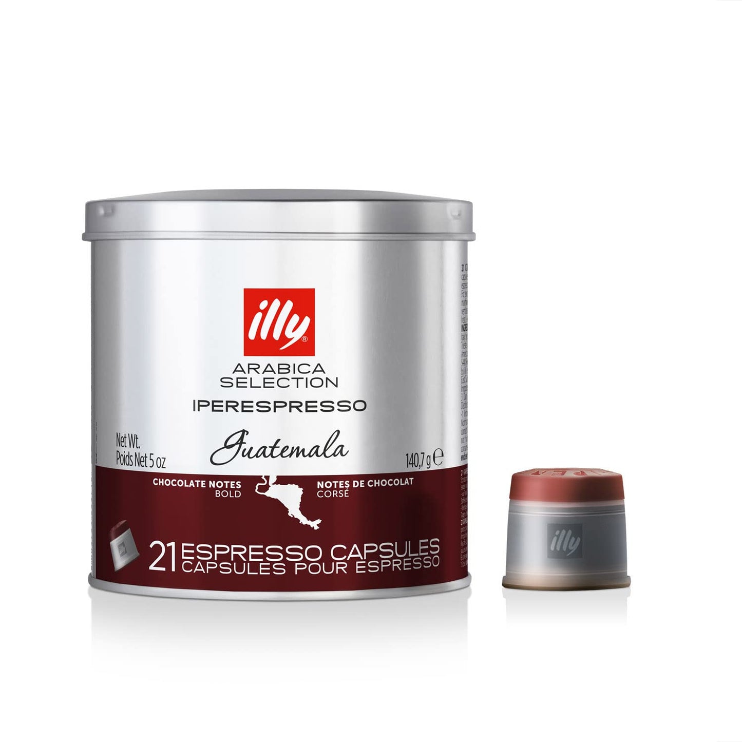 illy Coffee iperEspresso Capsules - Single-Serve Coffee Capsules & Pods - Single Origin Coffee Pods - Guatemala Bold Roast  Notes of Chocolate - For iperEspresso Capsule Machines - 21 Count