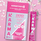 Karma Energy Hydration Packets - 6 Pack  Raspberry Peach Drink Mix with Cognizin Nootropics  Vitamins & Immune Support  Low Calorie