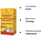 HYLEYS Turmeric Green Tea with Ginger & Lemon - Natural Antioxidant Blend - 25 Count Tea Bags
