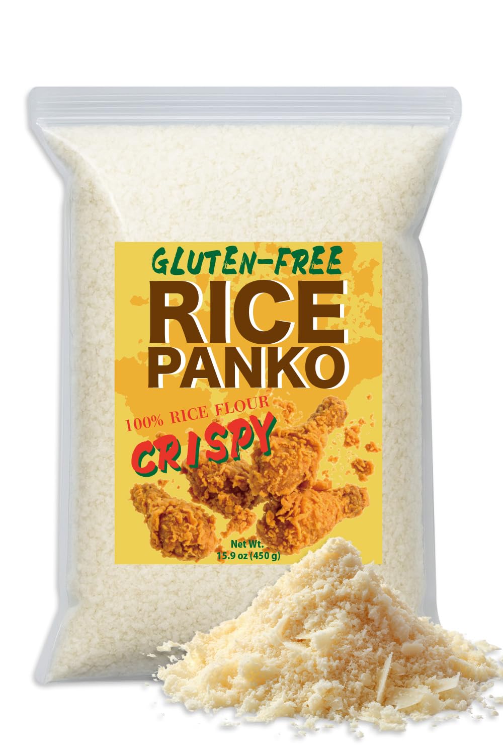 Gluten Free Panko Katsu - Japanese Rice Breadcflavor Blendbs 100% Rice Flour Panko Bread Cflavor Blendbs For Frying & Baking Delicious For A Perfect Crunch Tonkatsu Made In Japan 15.9 Oz (450G)