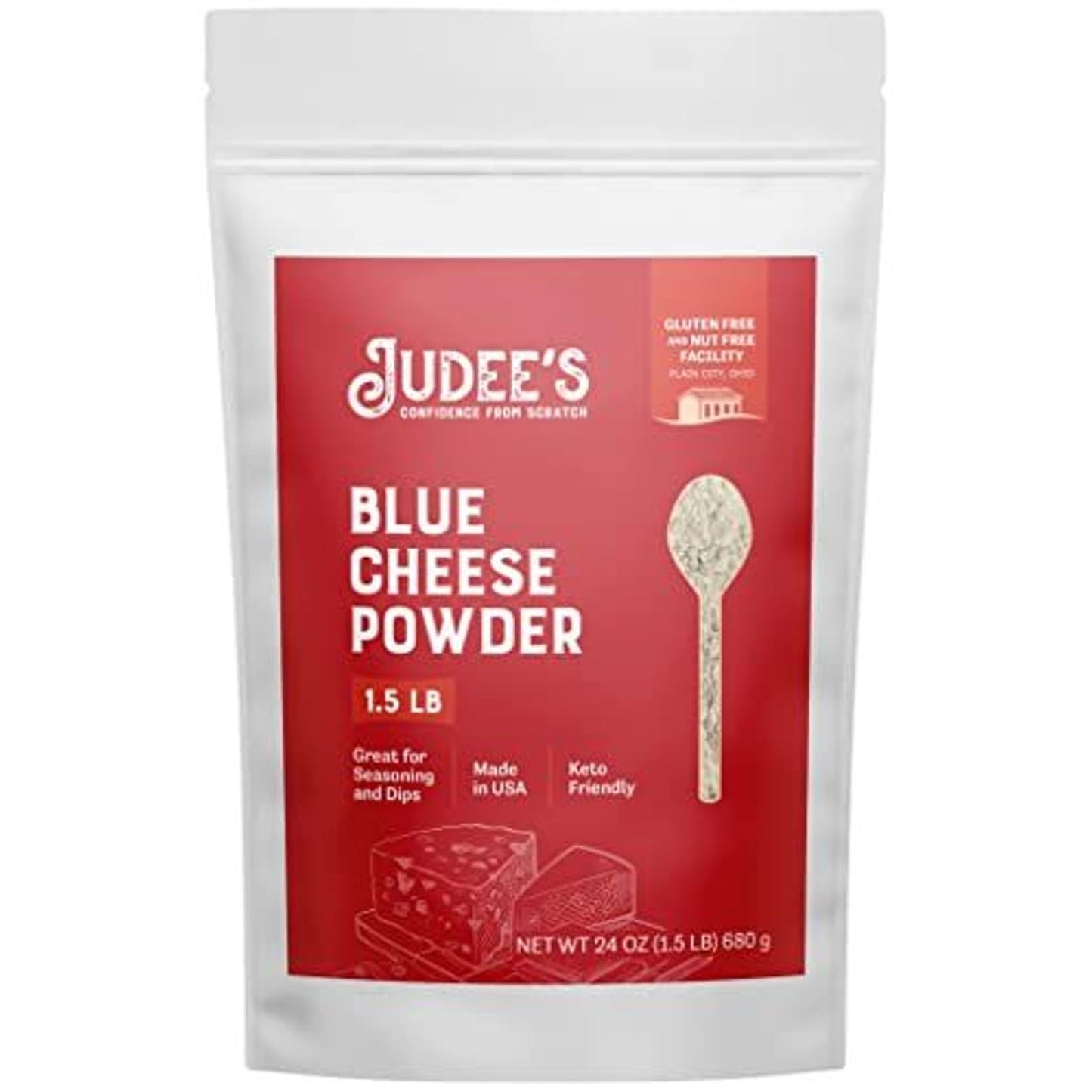 Judee   S Blue Cheese Powder 1.5 Lb - Gluten-Free And Nut-Free - Use In Seasonings And Salad Dressings - Great For Dips, Spreads
