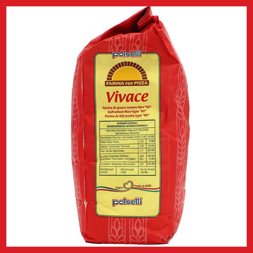 Polselli, Vivace, Tipo 00 Double Zero Flour, For Pizza, Bread, Pastas, And More, All Natural, Unbleached, Unbromated, No Additiv