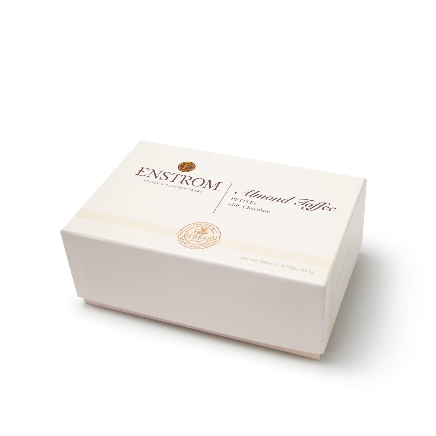 Enstrom Milk Chocolate Almond Toffee Petites 30oz box | Bite-size | Gluten Free | Kosher Dairy | All Natural