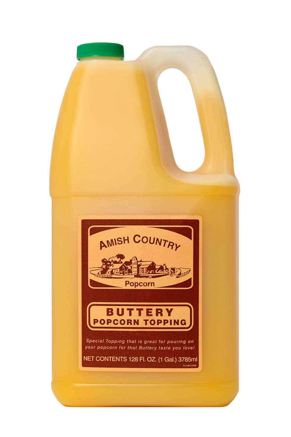 Amish Country Popcorn Buttery Popcorn Topping 1 Gallon, 128 Fl Oz, Perfect for Movie Nights and Snack Time