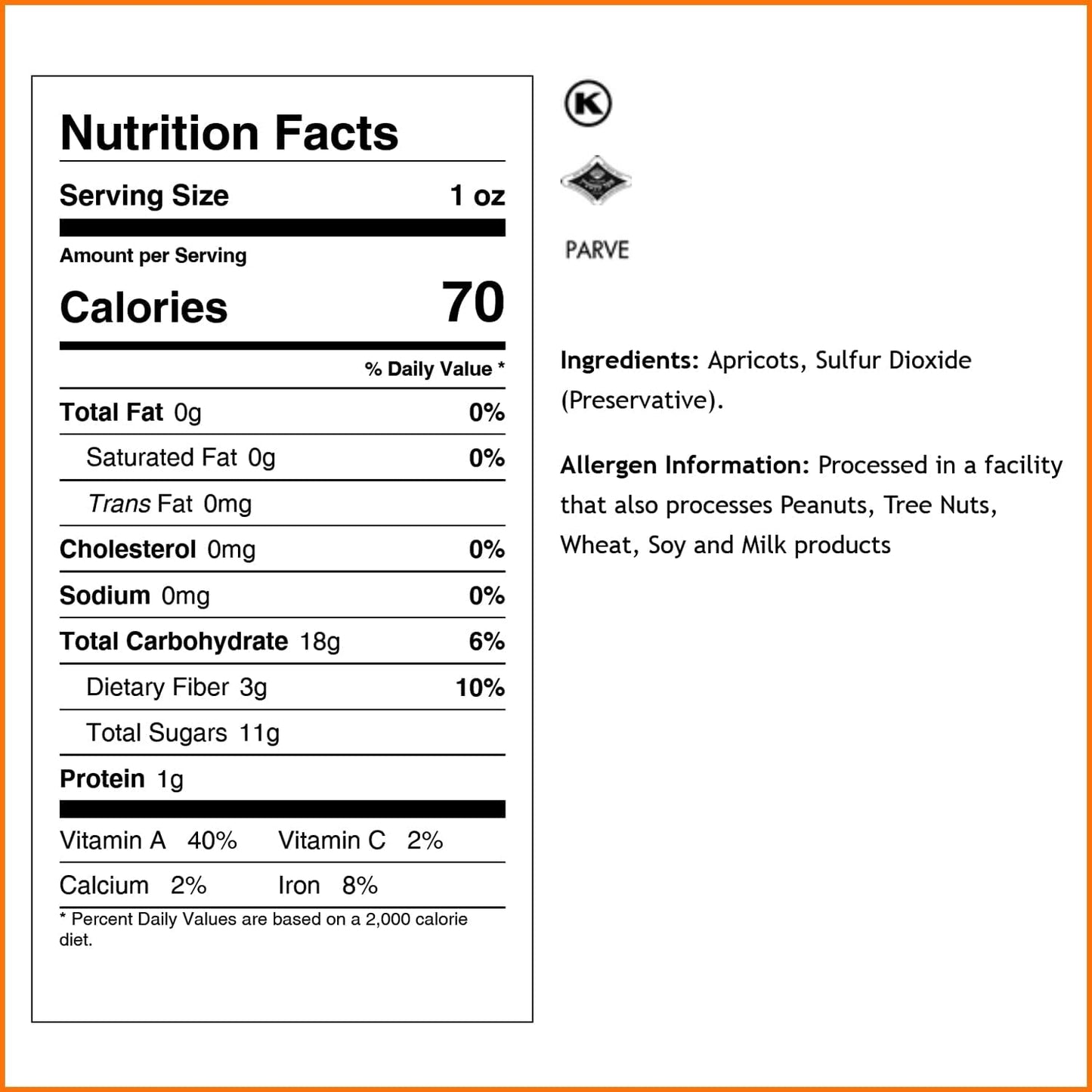 Oh! Nuts Dried Apricots Turkish - 1 lb - Dried Fruit - No Sugar Added - Dehydrated Fruit Bites - Packed in New York Zip-Seal Bag