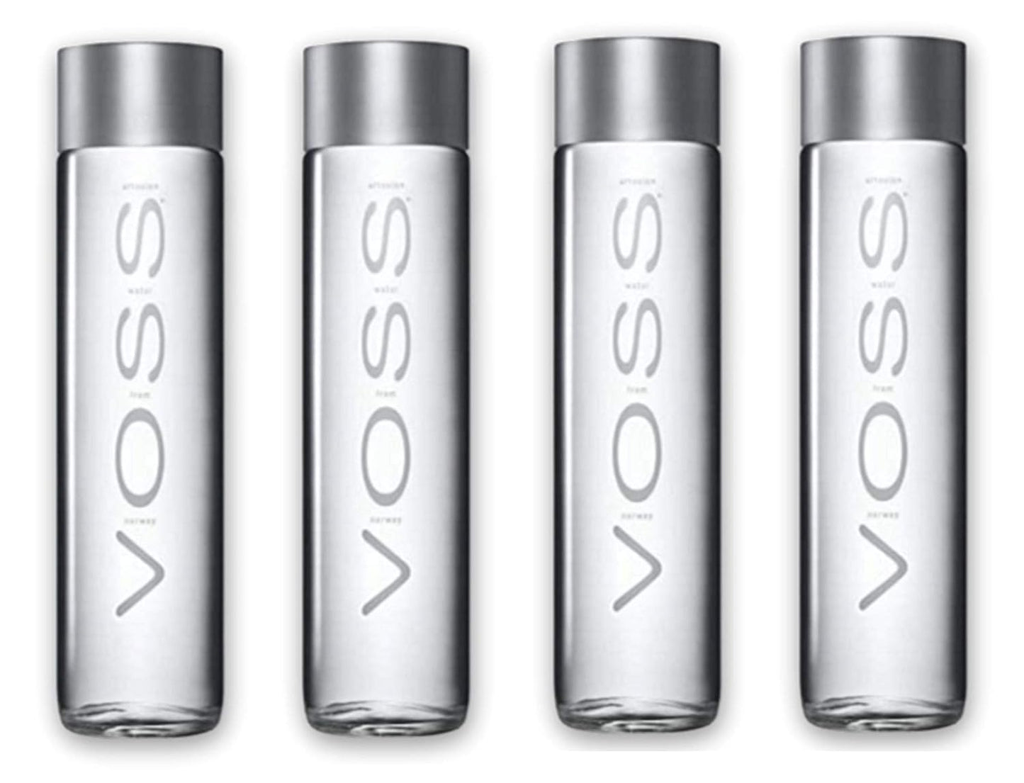 Top Value Voss Artesian Still Water 375 mL Glass Bottles [4-Pack] - Refreshing and Environmentally Friendly
