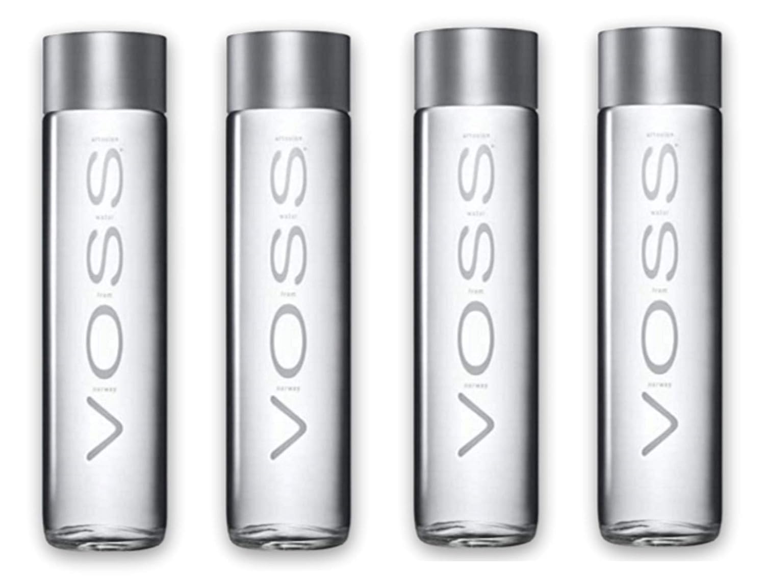 Top Value Voss Artesian Still Water 375 mL Glass Bottles [4-Pack] - Refreshing and Environmentally Friendly