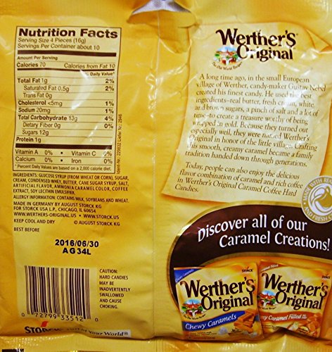 Werther'S Original Caramel Coffee Hard Candies 70 Calories Per Serving (5.5 Ounce, 2-Pack)