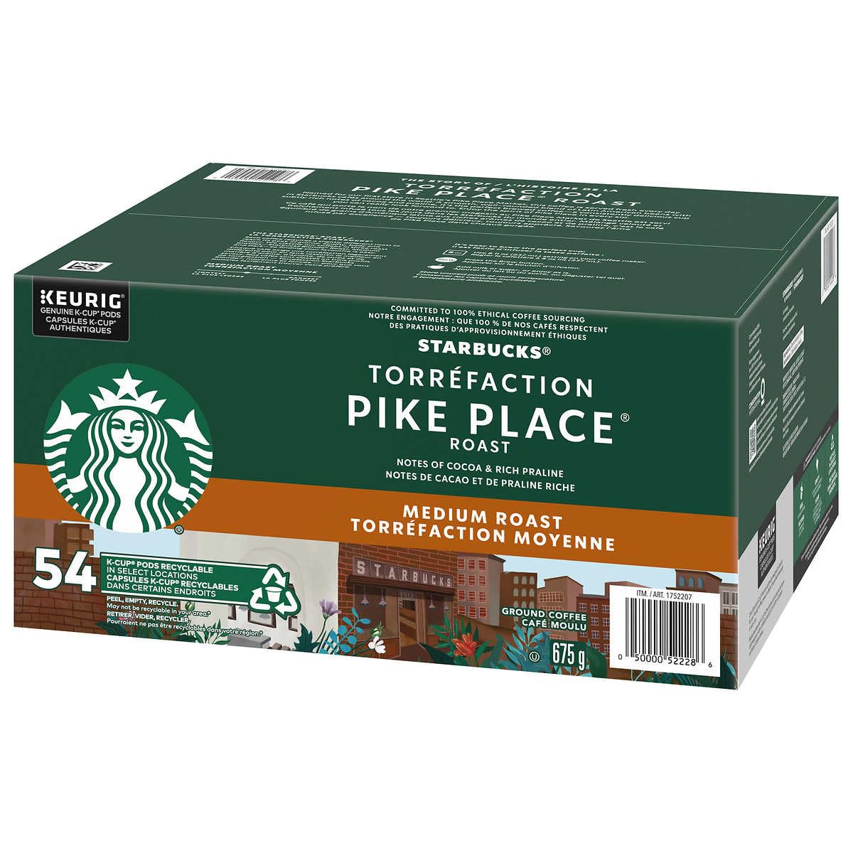 Pike Place Medium Roast Coffee, K-Cups, 54 Count