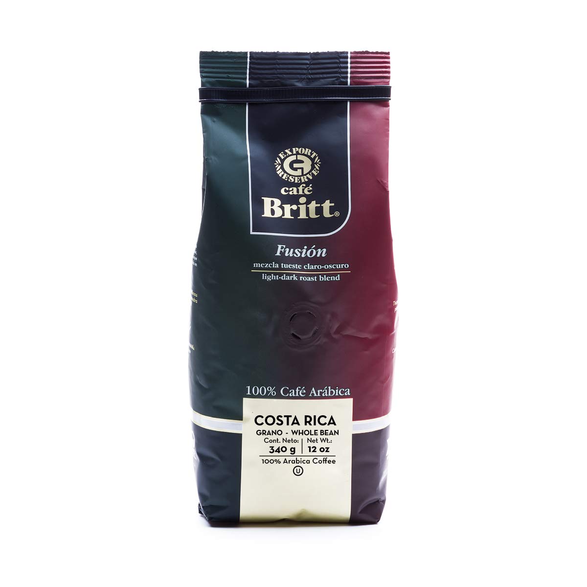Caf   Britt - Costa Rican Fusion Coffee (12 Oz.) (3-Pack) - Whole Bean, Arabica Coffee, Kosher, Gluten Free, 100% Gourmet & Medi