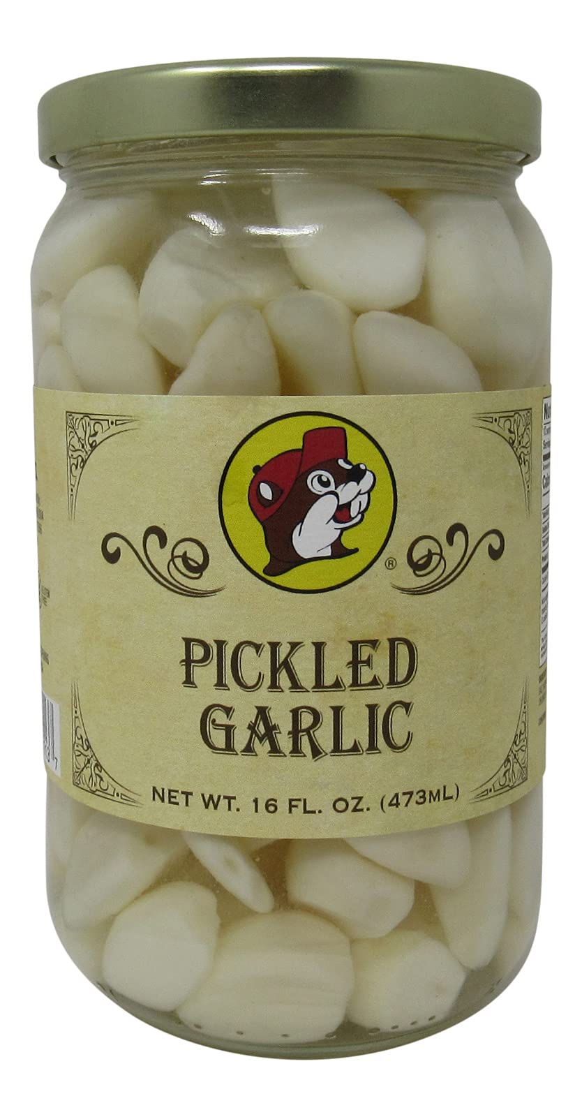 Buc-Ees Pickled Garlic In A Resealable Jar Gluten Free No High Fructose Corn Syrup 16 Fl Ounces